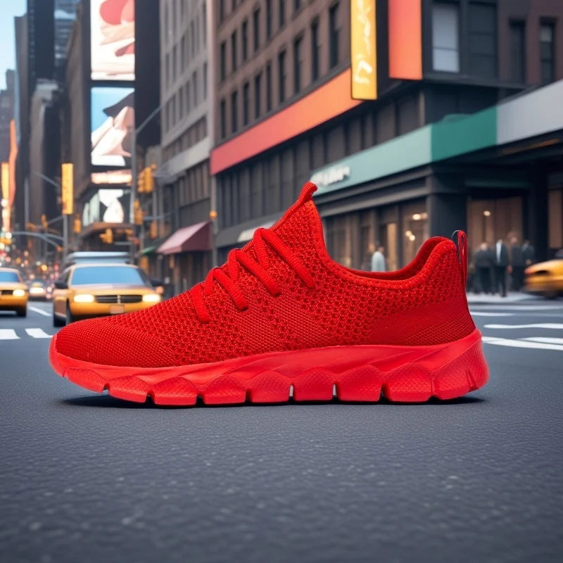 Men’s Lightweight Mesh Sneakers – Breathable Casual Running & Sports Shoes