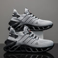 Men’s Breathable Lace-Up Sneakers – Comfortable Thick Sole Casual Sports Shoes