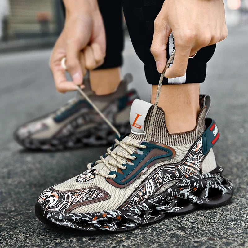 Men’s Casual Breathable Sneakers – Lightweight Running & Walking Trainer Shoes
