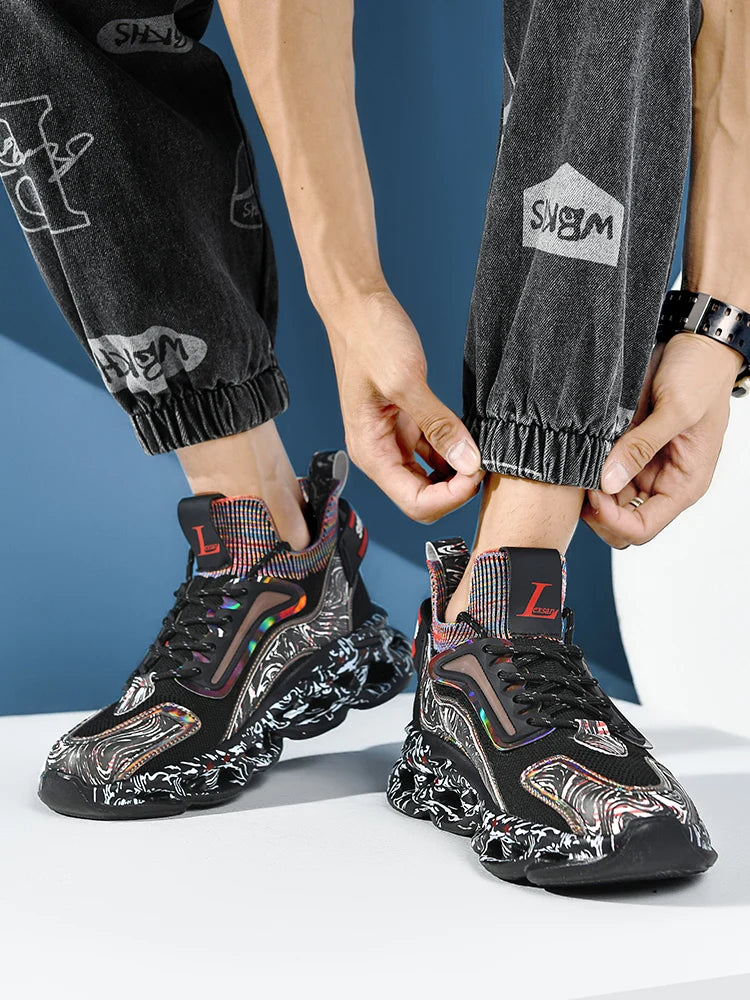 Men’s Casual Breathable Sneakers – Lightweight Running & Walking Trainer Shoes