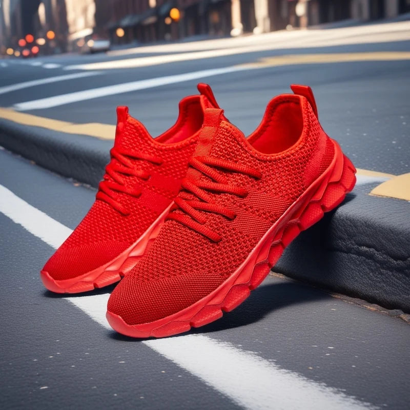Men’s Lightweight Mesh Sneakers – Breathable Casual Running & Sports Shoes
