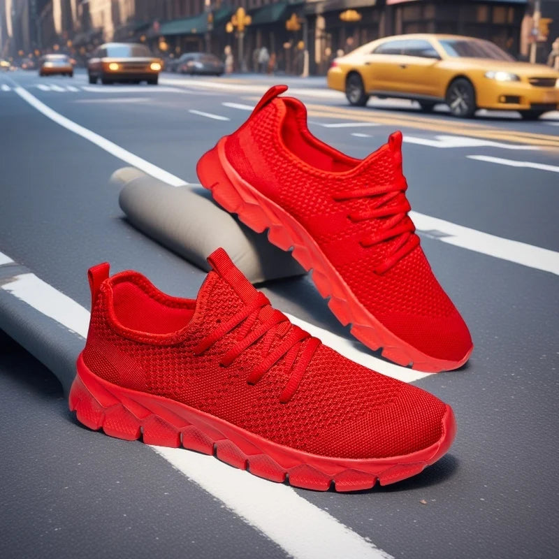 Men’s Lightweight Mesh Sneakers – Breathable Casual Running & Sports Shoes