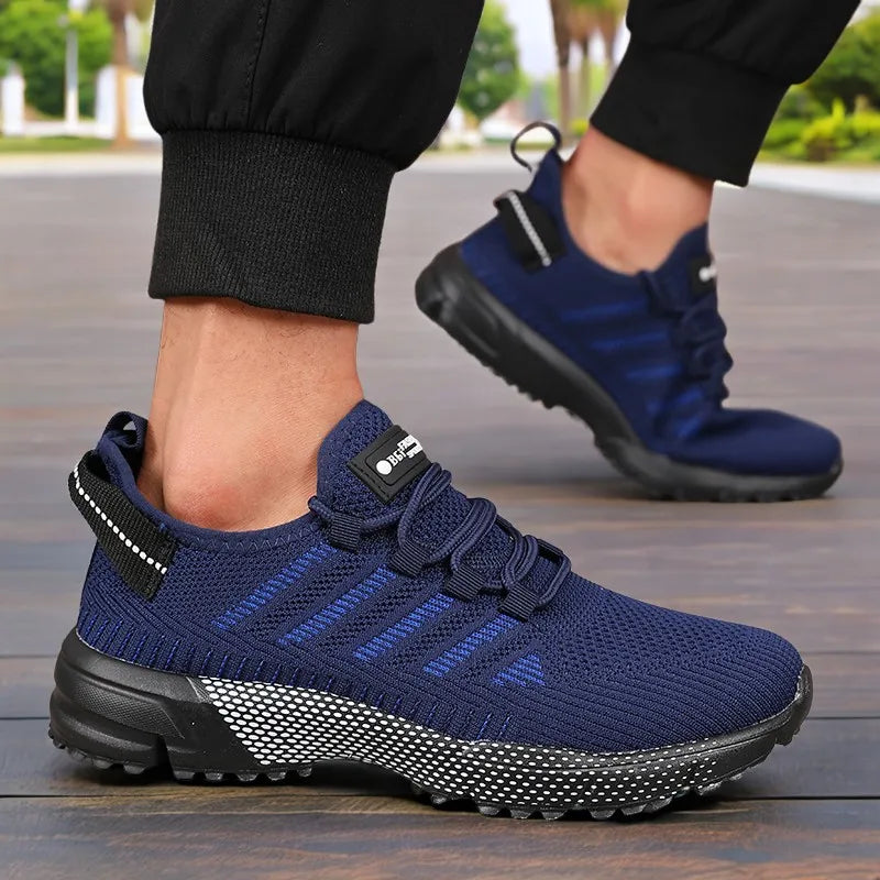 Men’s Thick Sole Running Sneakers – Lightweight Breathable Casual Shoes