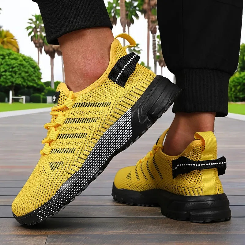 Men’s Thick Sole Running Sneakers – Lightweight Breathable Casual Shoes