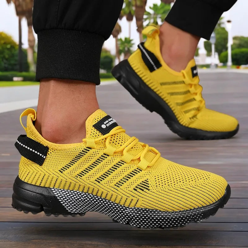 Men’s Thick Sole Running Sneakers – Lightweight Breathable Casual Shoes