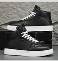 Men's High-Top Canvas Sneakers – Lightweight Lace-Up Casual Street Shoes for Spring & Autumn