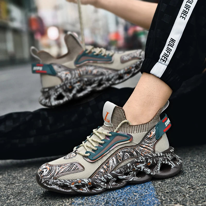 Men’s Casual Breathable Sneakers – Lightweight Running & Walking Trainer Shoes