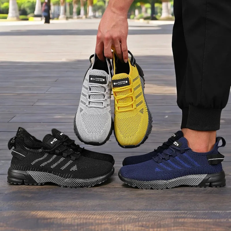 Men’s Thick Sole Running Sneakers – Lightweight Breathable Casual Shoes