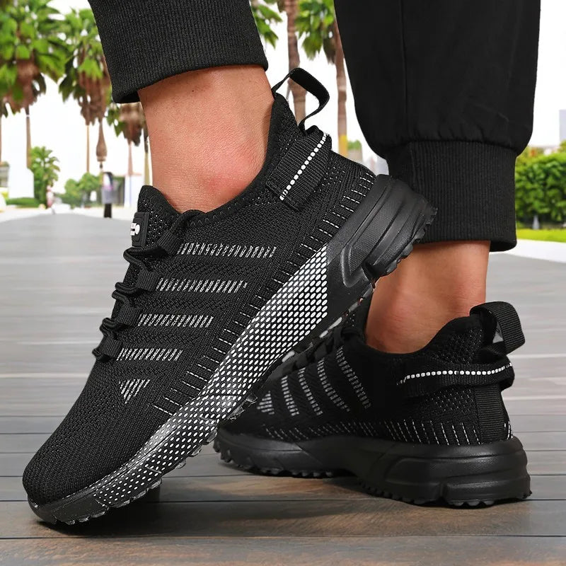 Men’s Thick Sole Running Sneakers – Lightweight Breathable Casual Shoes