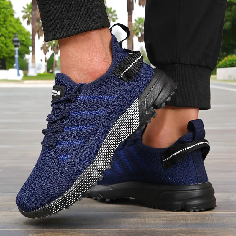 Men’s Thick Sole Running Sneakers – Lightweight Breathable Casual Shoes