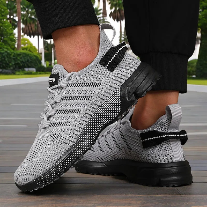 Men’s Thick Sole Running Sneakers – Lightweight Breathable Casual Shoes
