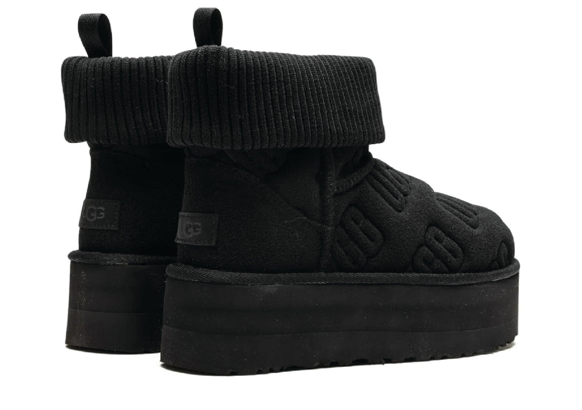 UGG Classic Mini Platform Felted Black Women's
