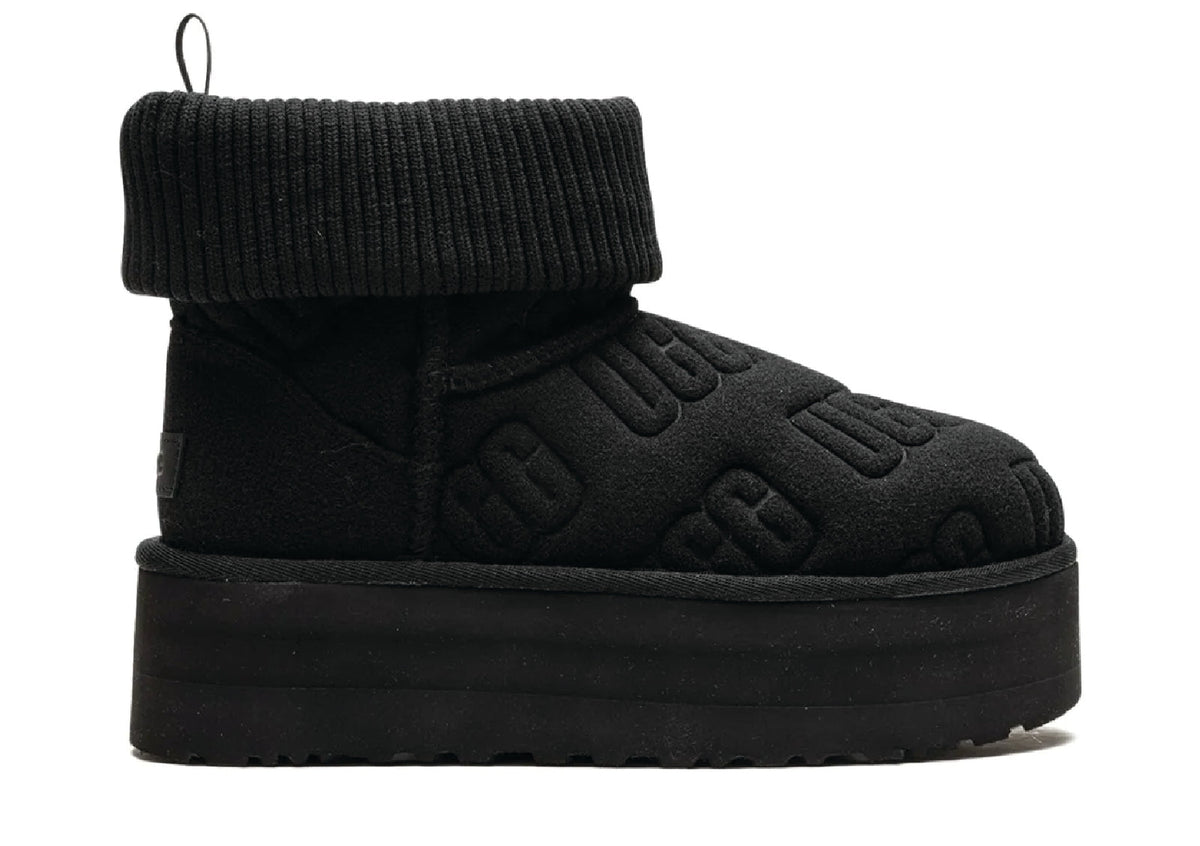 UGG Classic Mini Platform Felted Black Women's